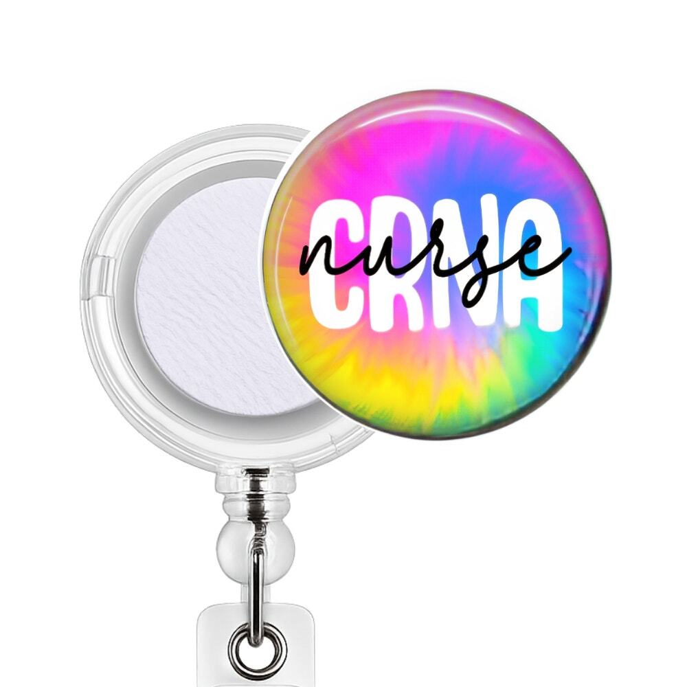 CRNA Badge Reel & Topper Certified Registered Nurse Anesthetist Anesthesia Gift